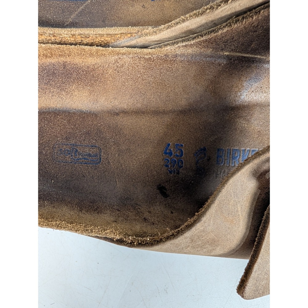 Birkenstock Arizona Tobacco Brown Oiled Leather Sandals Mens 45 L12 M12 - Picture 4 of 5